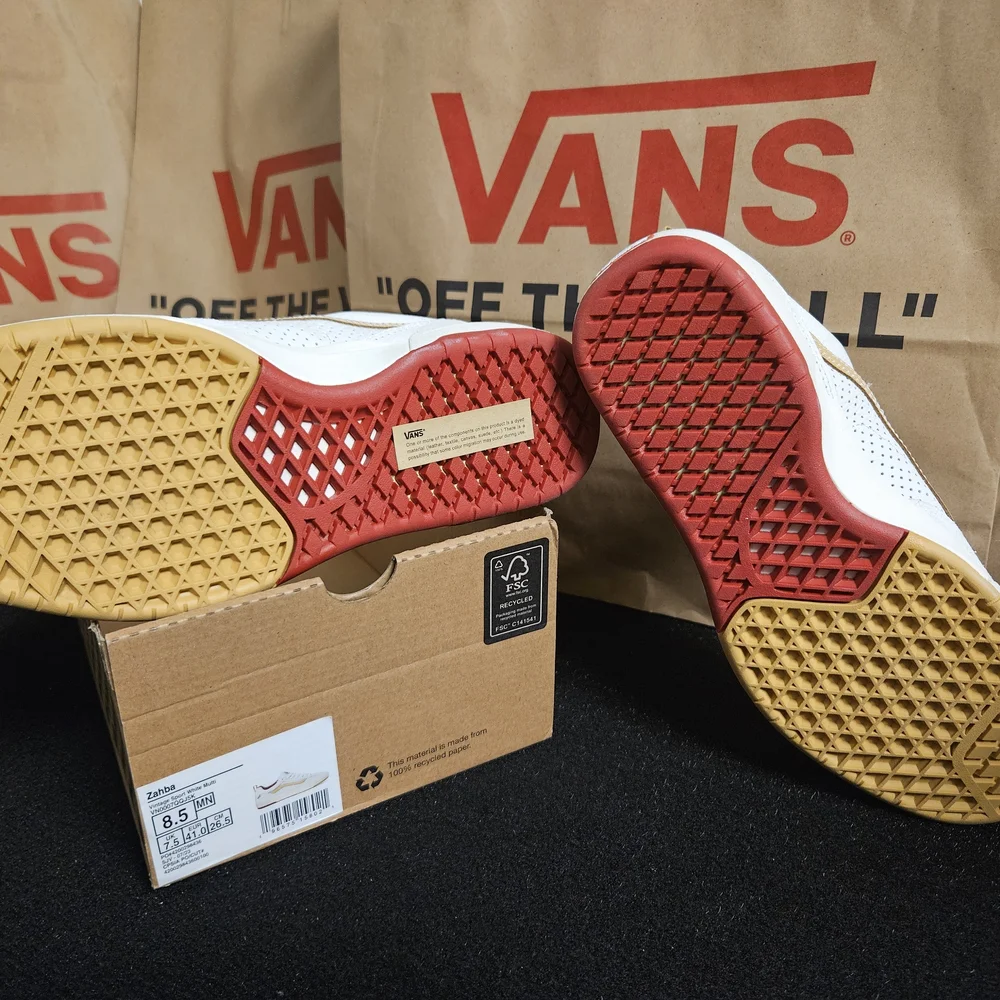 Vans Zahba White VR3 ComfyCush Vintage Sport Style Men's 8.5 Women's 10